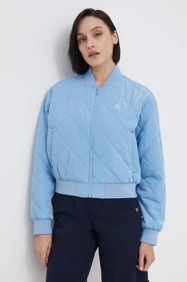 Calvin Klein Jeans kurtka bomber damski kolor niebieski