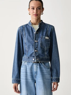 Calvin Klein Jeans kurtka damska jeansowa niebieski