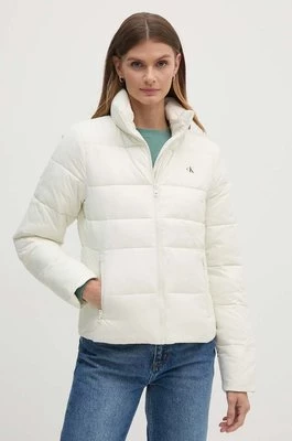 Calvin Klein Jeans kurtka damska kolor beżowy zimowa J20J223580