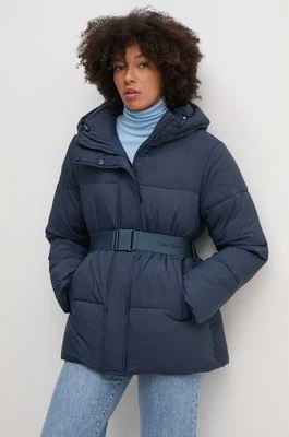 Calvin Klein Jeans kurtka damska kolor granatowy zimowa J20J224107