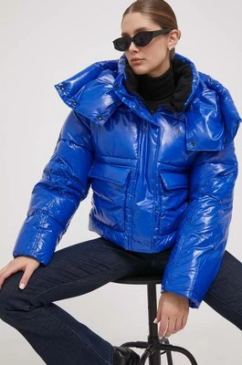 Calvin Klein Jeans kurtka damska kolor niebieski zimowa