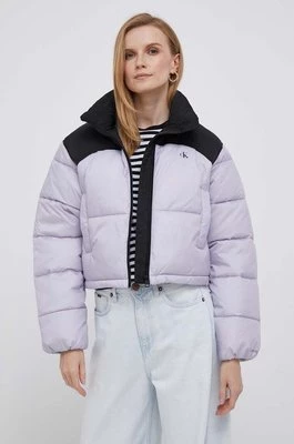 Calvin Klein Jeans kurtka damska kolor różowy zimowa