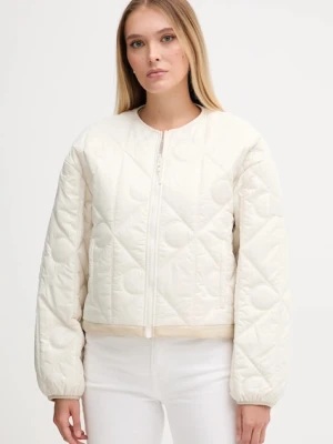 Calvin Klein Jeans kurtka dwustronna kolor beżowy przejściowa oversize LV044D511G