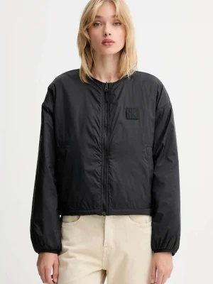 Calvin Klein Jeans kurtka dwustronna kolor czarny przejściowa oversize LV044D511G