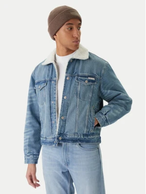 Calvin Klein Jeans Kurtka jeansowa 90s Sherpa LV04RD737G Niebieski Regular Fit