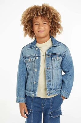 Calvin Klein Jeans kurtka jeansowa dziecięca kolor niebieski