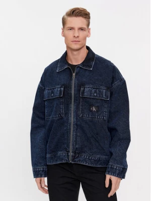 Calvin Klein Jeans Kurtka jeansowa J30J324575 Granatowy Boxy Fit