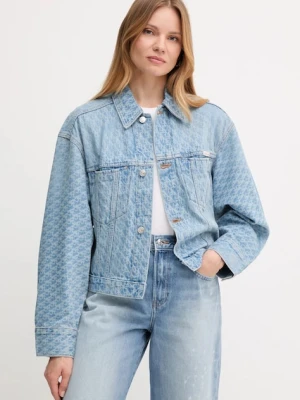 Calvin Klein Jeans kurtka jeansowa kolor niebieski przejściowa oversize LV047C782G