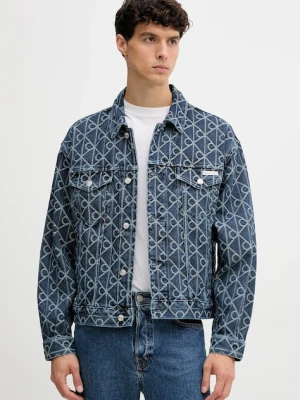 Calvin Klein Jeans kurtka jeansowa kolor niebieski przejściowa oversize LV04RD767G
