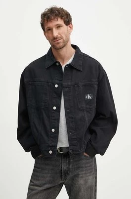 Calvin Klein Jeans kurtka jeansowa męska kolor czarny przejściowa J30J325751