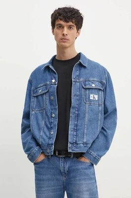 Calvin Klein Jeans kurtka jeansowa męska kolor niebieski przejściowa