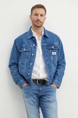 Calvin Klein Jeans kurtka jeansowa męska kolor niebieski przejściowa J30J325750
