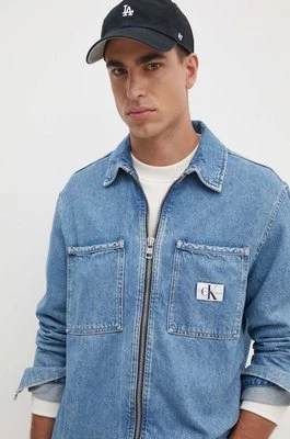 Calvin Klein Jeans kurtka jeansowa męska kolor niebieski przejściowa J30J325766