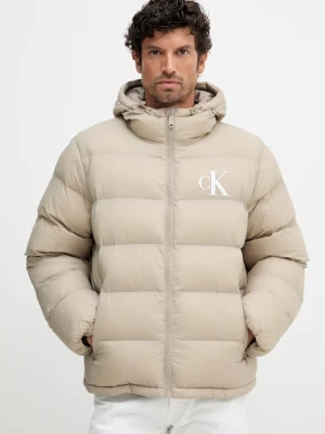 Calvin Klein Jeans kurtka kolor beżowy zimowa LV04RD528G