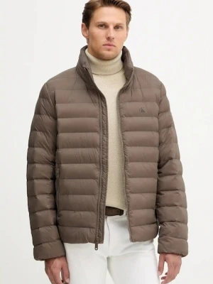 Calvin Klein Jeans kurtka kolor brązowy przejściowa LV04RC511G