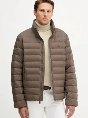 Calvin Klein Jeans kurtka kolor brązowy przejściowa LV04RC511G