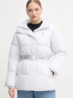 Calvin Klein Jeans kurtka kolor fioletowy zimowa LV047D507G