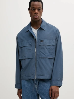 Calvin Klein Jeans kurtka kolor niebieski przejściowa oversize J30J327255