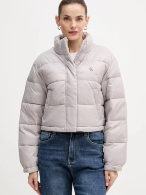 Calvin Klein Jeans kurtka kolor szary zimowa LV047D504G