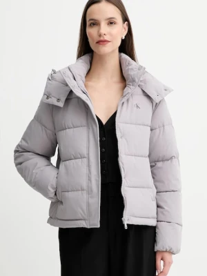 Calvin Klein Jeans kurtka kolor szary zimowa LV047D513G