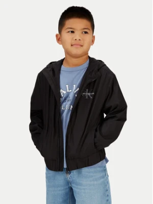 Calvin Klein Jeans Kurtka przejściowa Monologo Essential IB0IB02639 Czarny Regular Fit