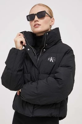 Calvin Klein Jeans kurtka puchowa damska kolor czarny zimowa oversize