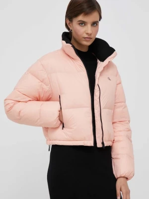 Calvin Klein Jeans kurtka puchowa damska kolor różowy zimowa