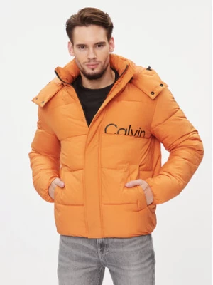 Calvin Klein Jeans Kurtka puchowa Essentials J30J323708 Pomarańczowy Regular Fit