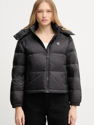 Calvin Klein Jeans kurtka puchowa kolor czarny zimowa oversize LV047D501G