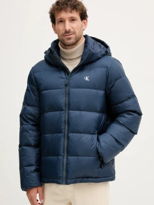 Calvin Klein Jeans kurtka puchowa kolor granatowy zimowa LV04RC518G