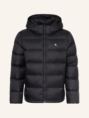 Calvin Klein Jeans Kurtka Puchowa Z Odpinanym Kapturem schwarz