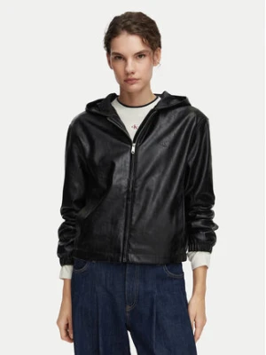 Calvin Klein Jeans Kurtka z imitacji skóry LV047G516G Czarny Regular Fit
