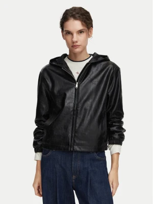 Calvin Klein Jeans Kurtka z imitacji skóry LV047G516G Czarny Regular Fit