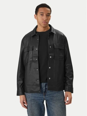 Calvin Klein Jeans Kurtka z imitacji skóry LV04RE404G Czarny Regular Fit