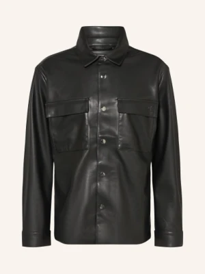 Calvin Klein Jeans Kurtka Zewnętrzna Imitująca Skórę schwarz