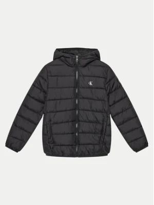 Calvin Klein Jeans Kurtka zimowa Inst Logo IB0IB02174 Czarny Regular Fit