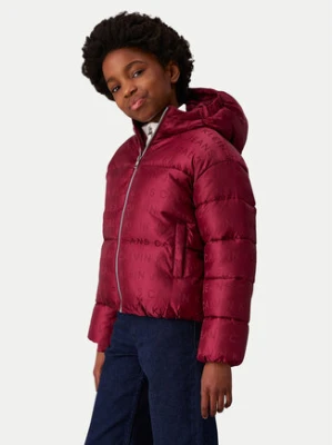 Calvin Klein Jeans Kurtka zimowa Logo Aop IG0IG02730 Bordowy Regular Fit