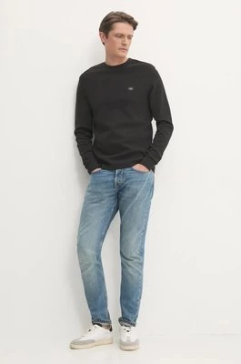 Calvin Klein Jeans longsleeve bawełniany kolor czarny gładki J30J327117