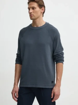 Calvin Klein Jeans longsleeve bawełniany kolor szary gładki J30J326450