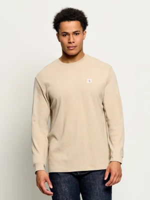 Calvin Klein Jeans Longsleeve | Classic fit beżowy
