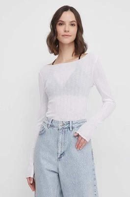 Calvin Klein Jeans longsleeve damski kolor biały