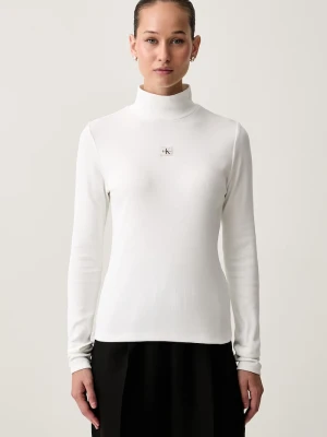 Calvin Klein Jeans longsleeve damski z bawełną biały