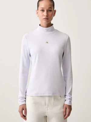 Calvin Klein Jeans longsleeve damski z bawełną fioletowy