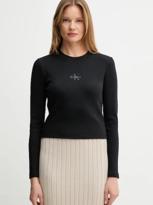 Calvin Klein Jeans longsleeve kolor czarny LV047A803G
