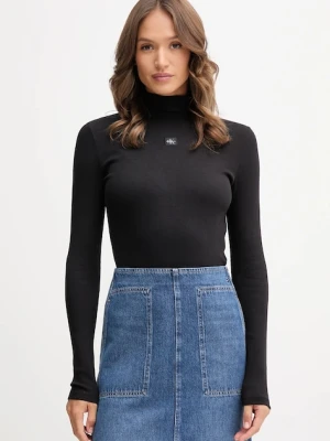 Calvin Klein Jeans longsleeve kolor czarny z półgolfem LV047D203G