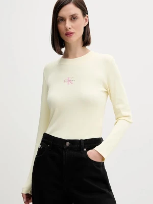 Calvin Klein Jeans longsleeve kolor żółty LV047A803G
