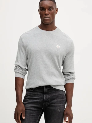 Calvin Klein Jeans longsleeve męski kolor szary gładki LV040EM217
