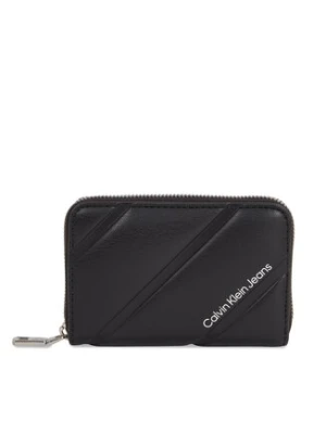 Calvin Klein Jeans Mały Portfel Damski Quilted Med Zip Around K60K611972 Czarny