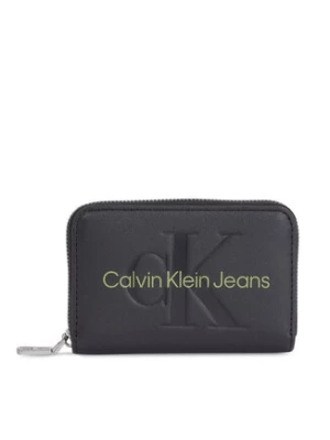Calvin Klein Jeans Mały Portfel Damski Sculpted Med Zip Around Mono K60K607229 Czarny