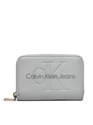 Calvin Klein Jeans Mały Portfel Damski Sculpted Med Zip Around Mono K60K612255 Szary